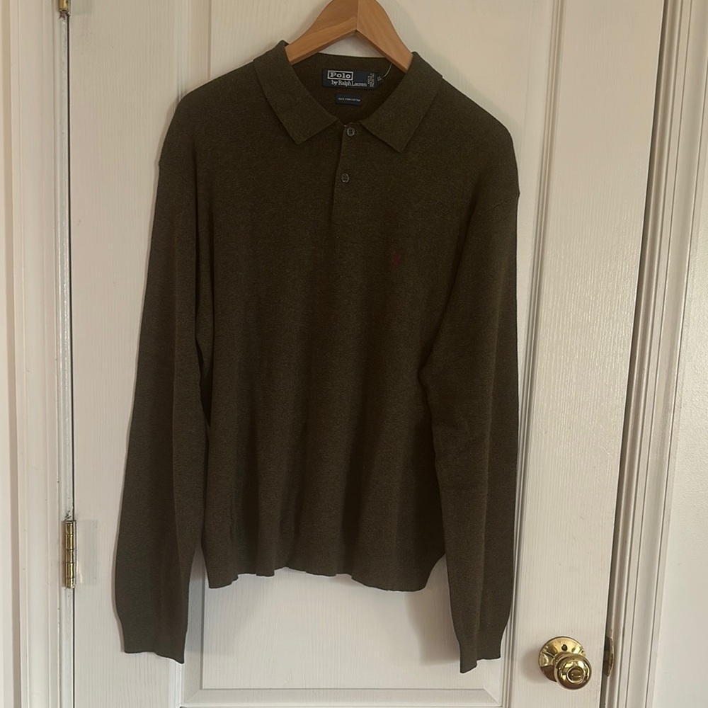 NWT Polo by Ralph Lauren Men's Olive Green Polo Shirt size XL